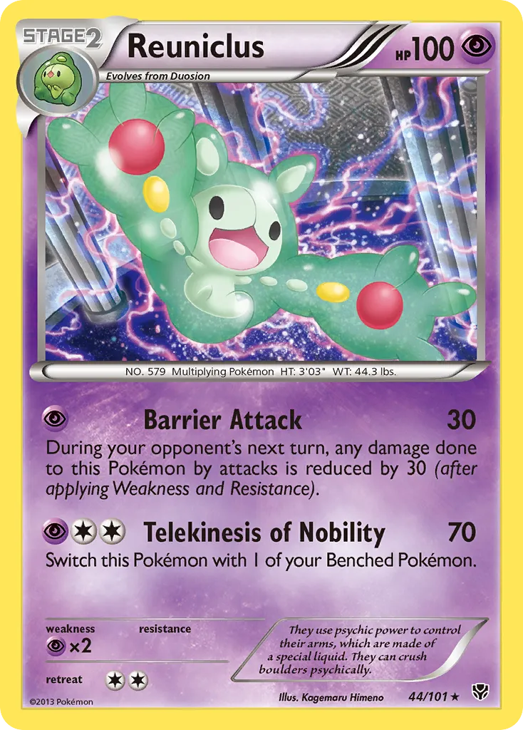 Reuniclus #44, Plasma Blast Reverse Foil