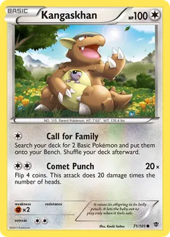 Kangaskhan #71, Plasma Blast