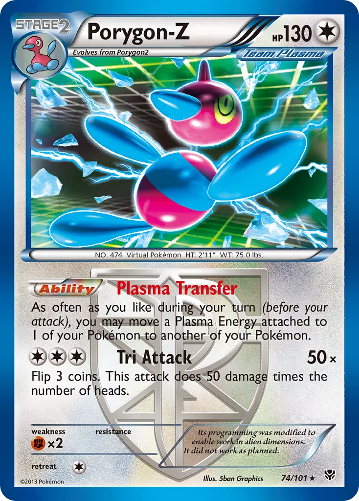 Porygon-Z #74, Plasma Blast Reverse Foil