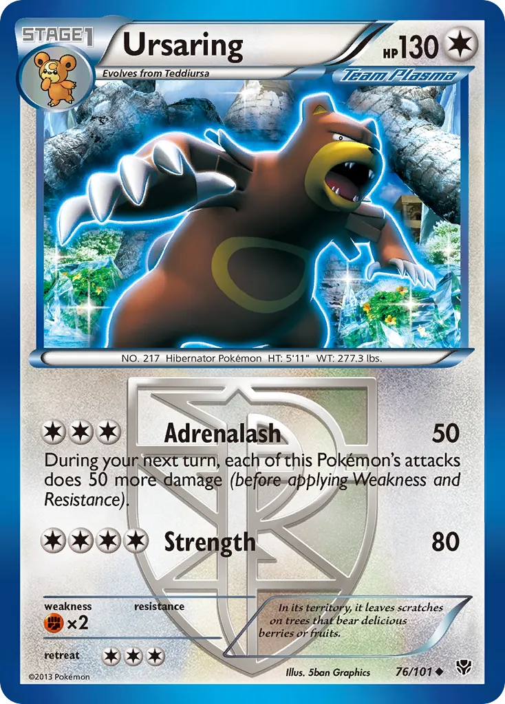 Ursaring #76, Plasma Blast Reverse Foil
