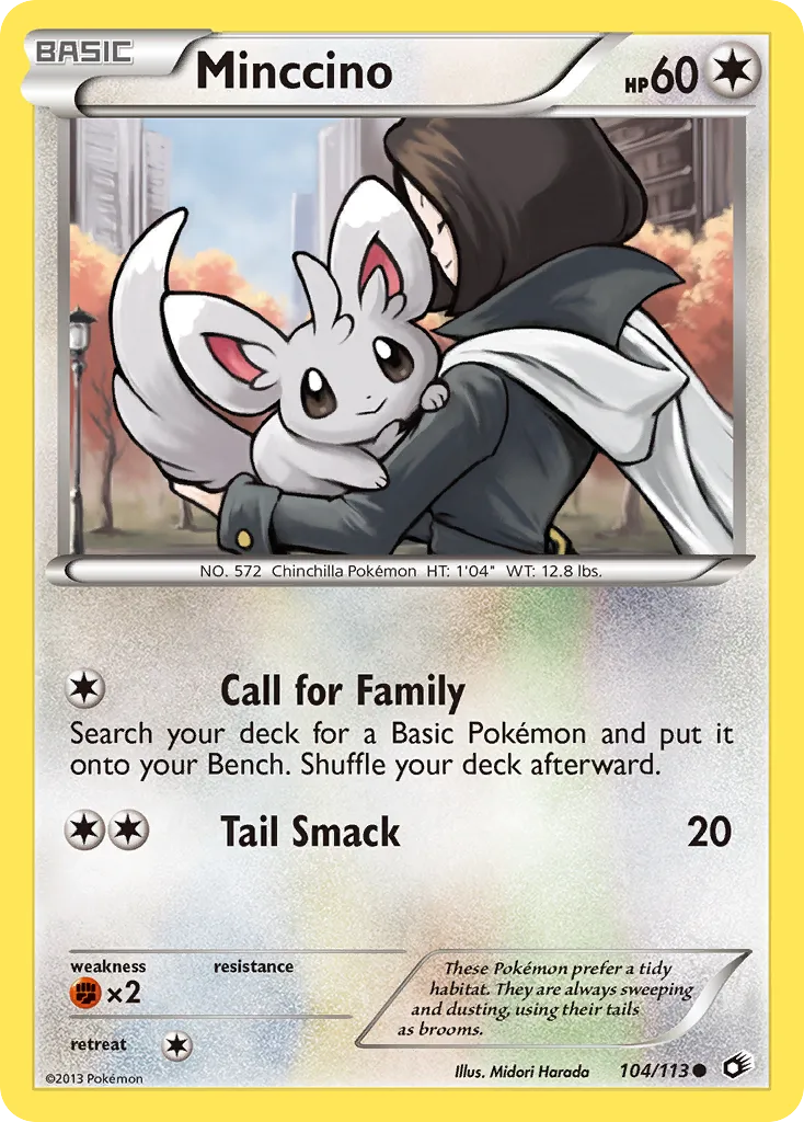 Minccino #104, Legendary Treasures Reverse Foil