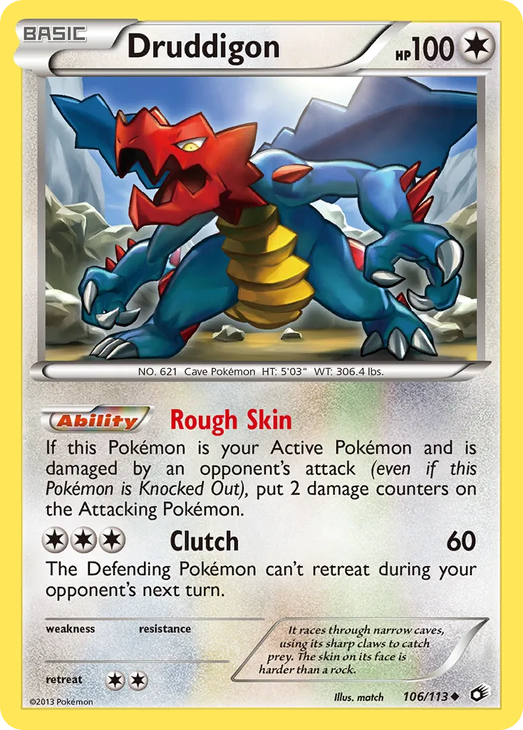 Druddigon #106, Legendary Treasures Reverse Foil