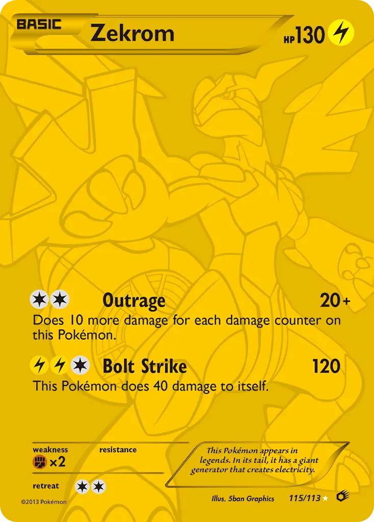 Zekrom #115, Legendary Treasures