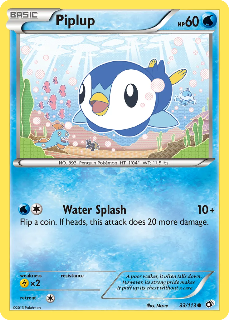 Piplup #33, Legendary Treasures Reverse Foil