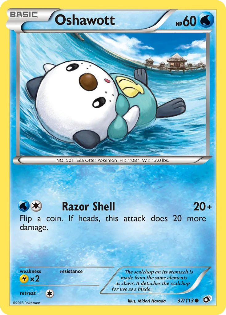 Oshawott #37, Legendary Treasures Reverse Foil