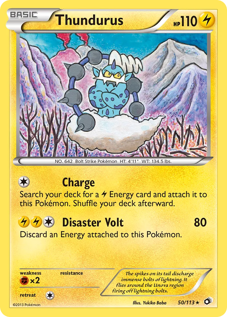 Thundurus #50, Legendary Treasures Reverse Foil