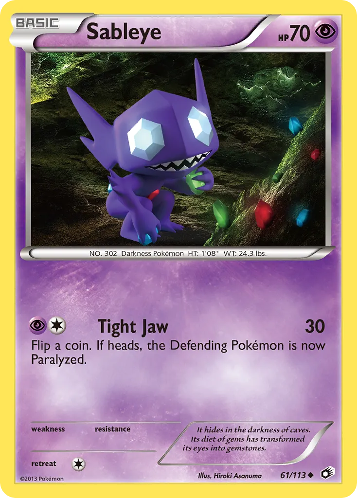 Sableye #61, Legendary Treasures Reverse Foil