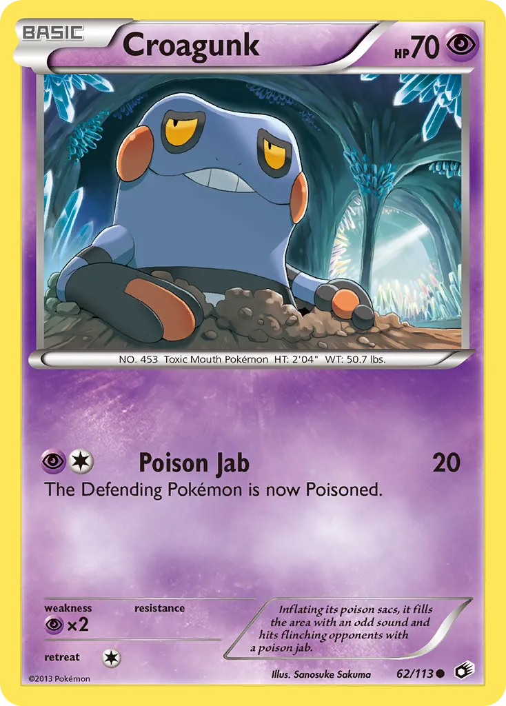 Croagunk #62, Legendary Treasures Reverse Foil