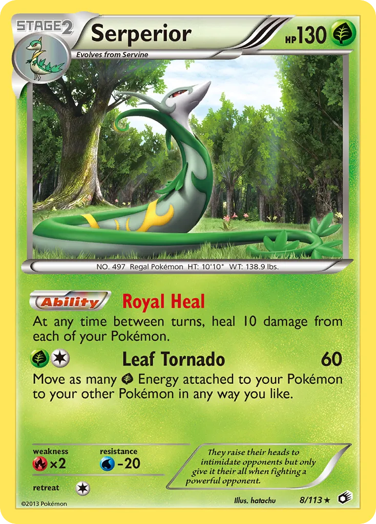 Serperior #8, Legendary Treasures Reverse Foil