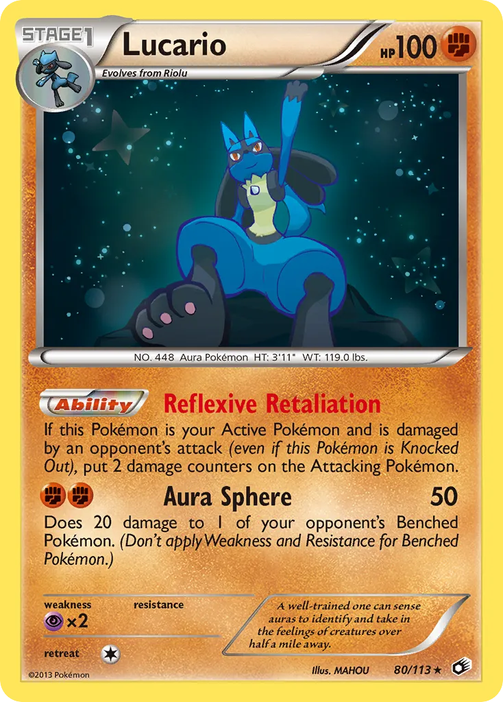 Lucario #80, Legendary Treasures Cosmos-Mega Lucario