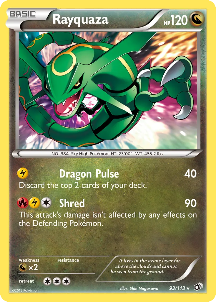Rayquaza #93, Legendary Treasures Reverse Foil