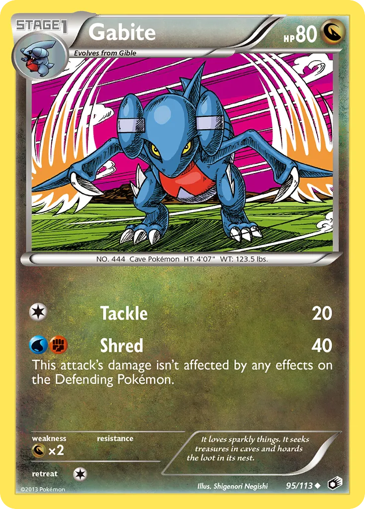 Gabite #95, Legendary Treasures Reverse Foil