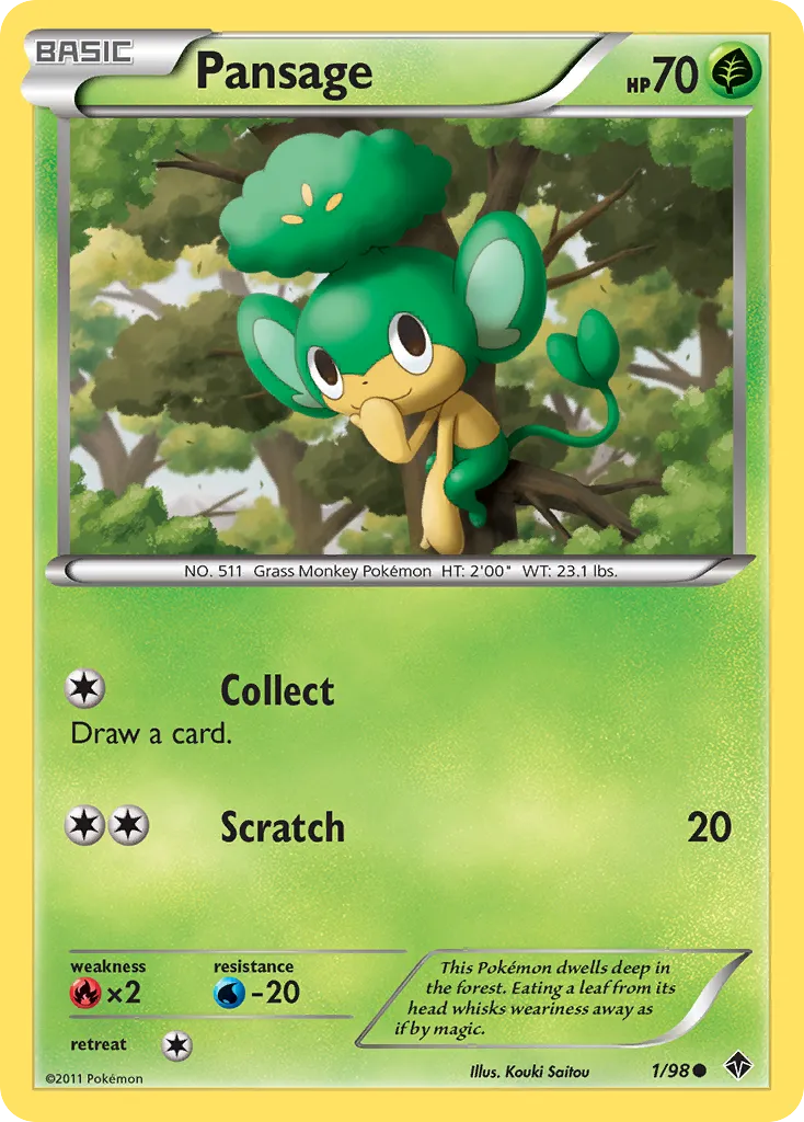 Pansage #1, Emerging Powers Reverse Foil