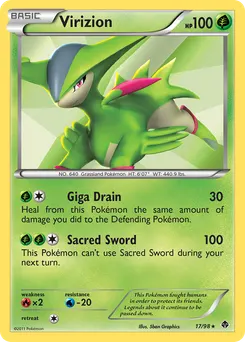 Virizion #17, Reverse Foil