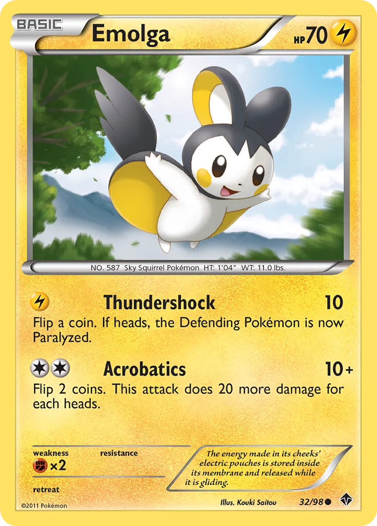 Emolga #32, Emerging Powers Reverse Foil