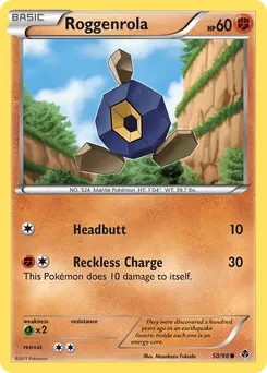 Roggenrola #50, Reverse Foil