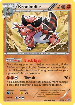 Krookodile #62, Holo Cracked Ice