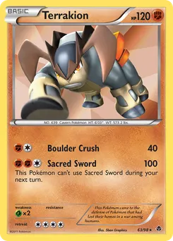 Terrakion #63, Reverse Foil