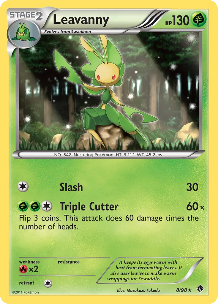 Leavanny #8, Emerging Powers Reverse Foil