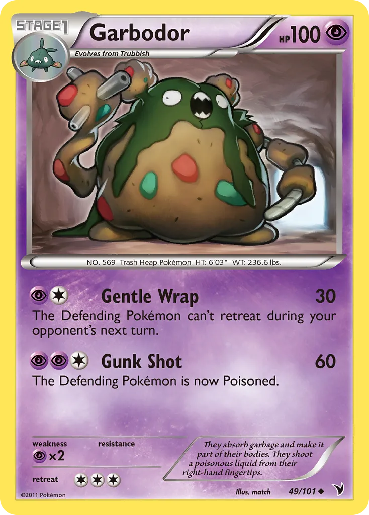 Garbodor #49, Noble Victories Reverse Foil