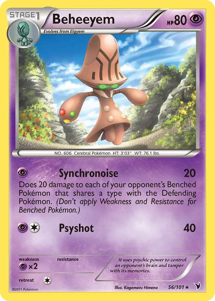 Beheeyem #56, Noble Victories Reverse Foil