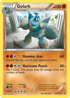 Golurk #72, Reverse Foil