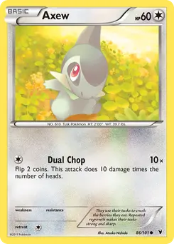 Axew #86, Reverse Foil