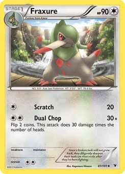 Fraxure #87, Crosshatch-2012 Pokemon League
