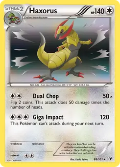 Haxorus #88, Reverse Foil