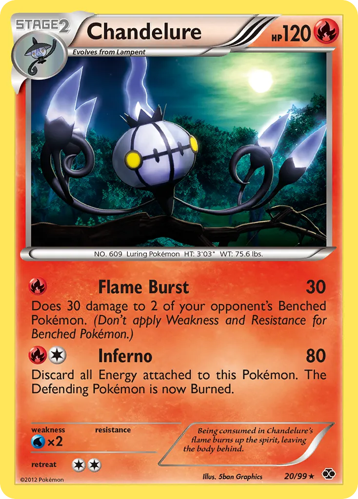 Chandelure #20, Next Destinies Reverse Foil