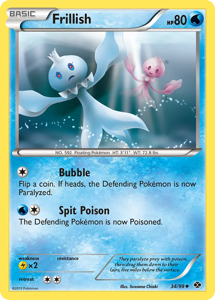 Frillish #34, Next Destinies Reverse Foil