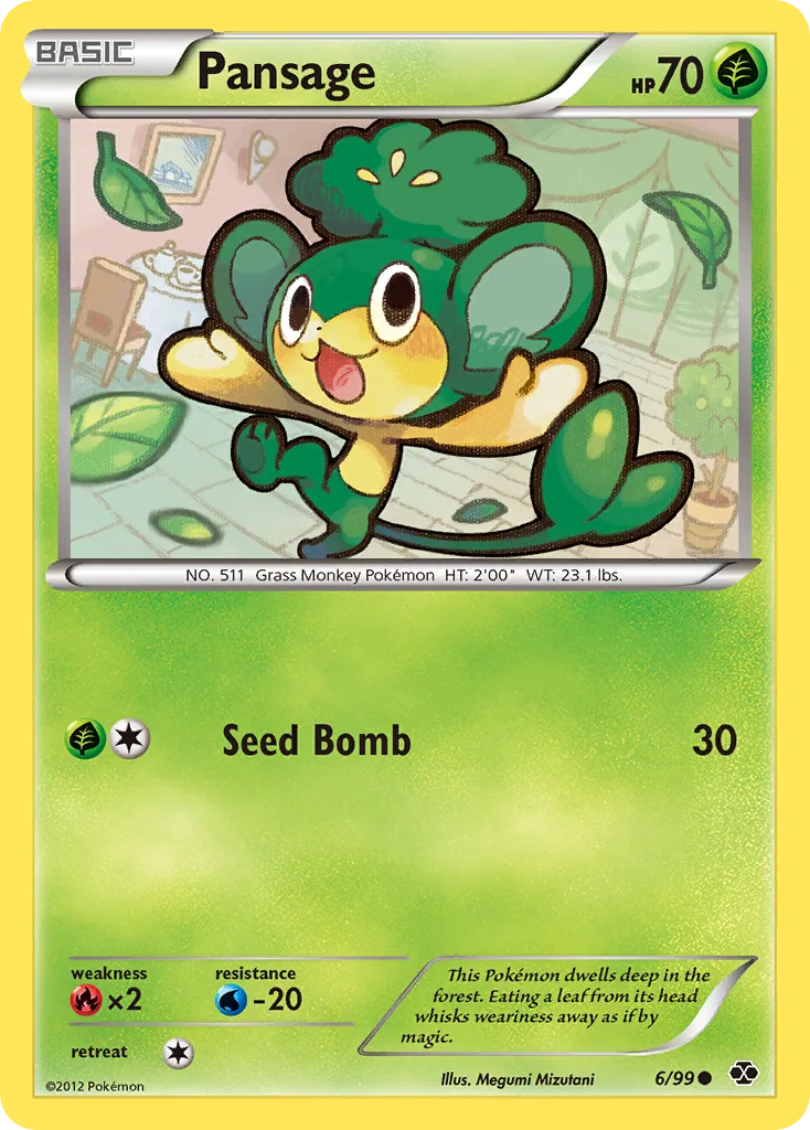 Pansage #6, Next Destinies Reverse Foil