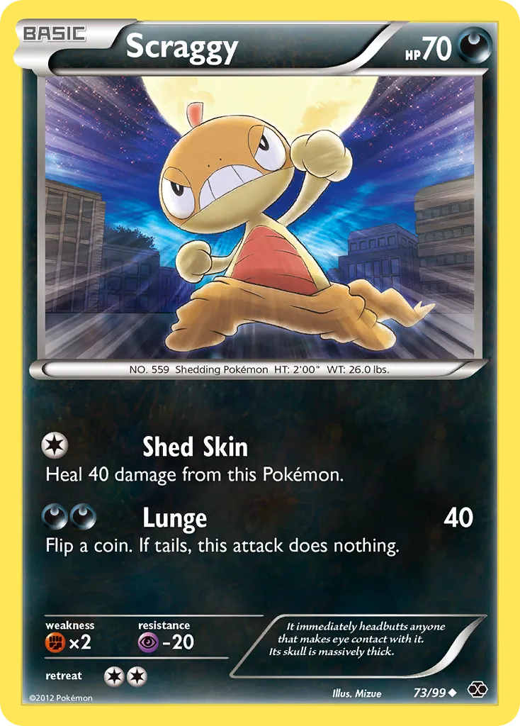 Scraggy #73, Next Destinies Reverse Foil