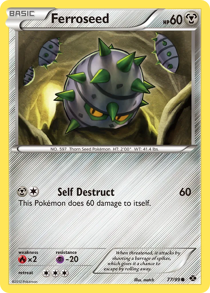Ferroseed #77, Next Destinies Reverse Foil