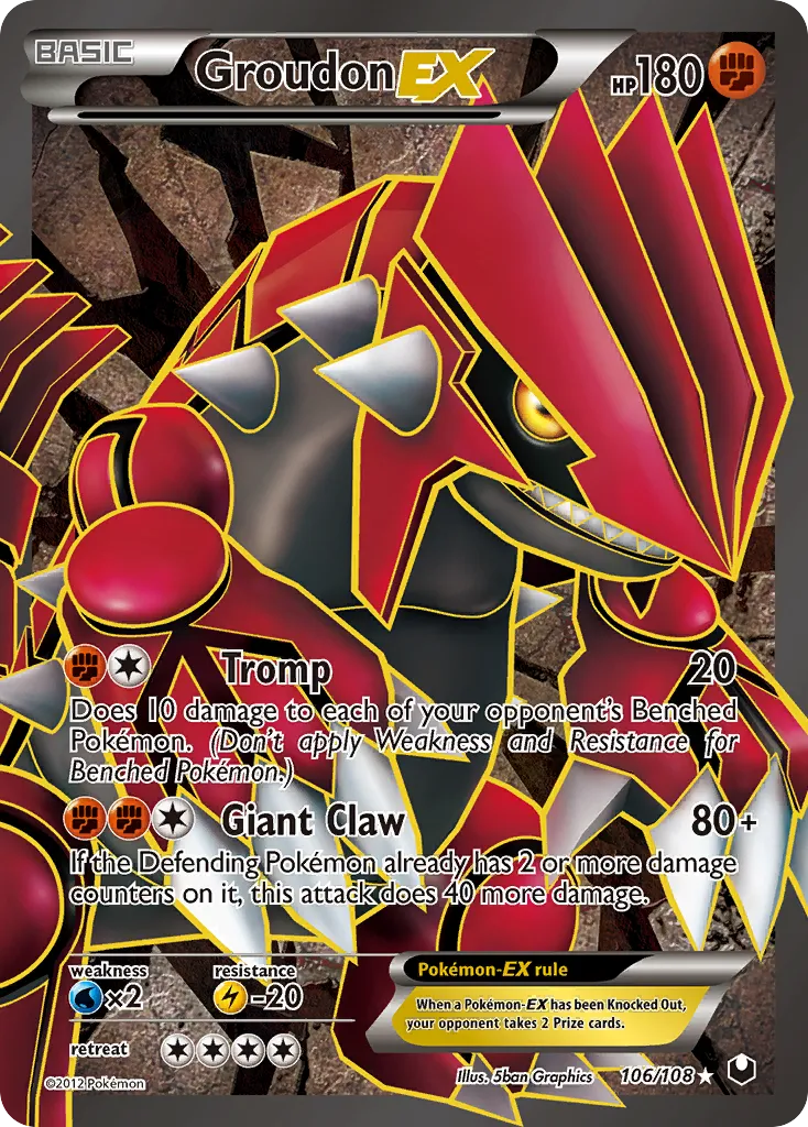 Groudon-EX #106, Dark Explorers Holo