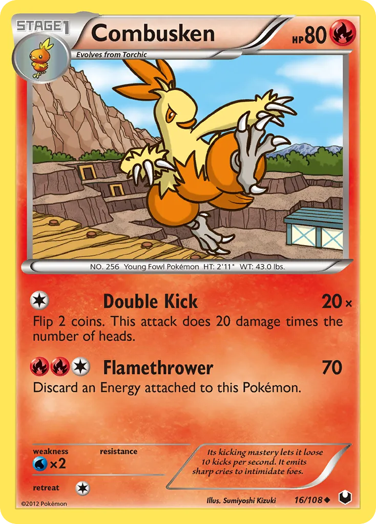 Combusken #16, Dark Explorers Reverse Foil