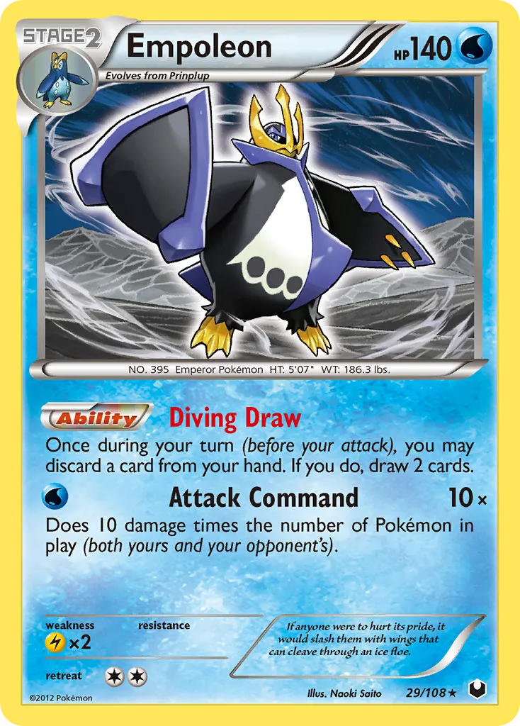 Empoleon #29, Dark Explorers Reverse Foil