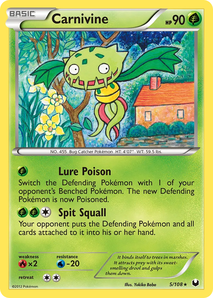 Carnivine #5, Dark Explorers Reverse Foil