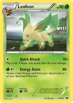 Leafeon #6, Reverse Foil
