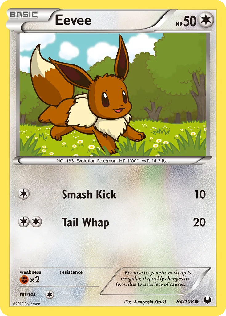 Eevee #84, Dark Explorers Reverse Foil