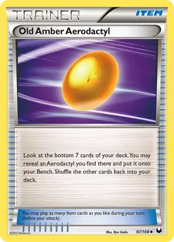 Old Amber Aerodactyl #97, Dark Explorers