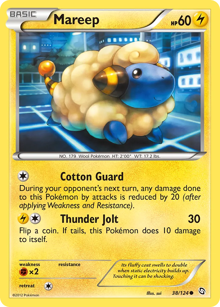Mareep #38, Dragons Exalted Reverse Foil