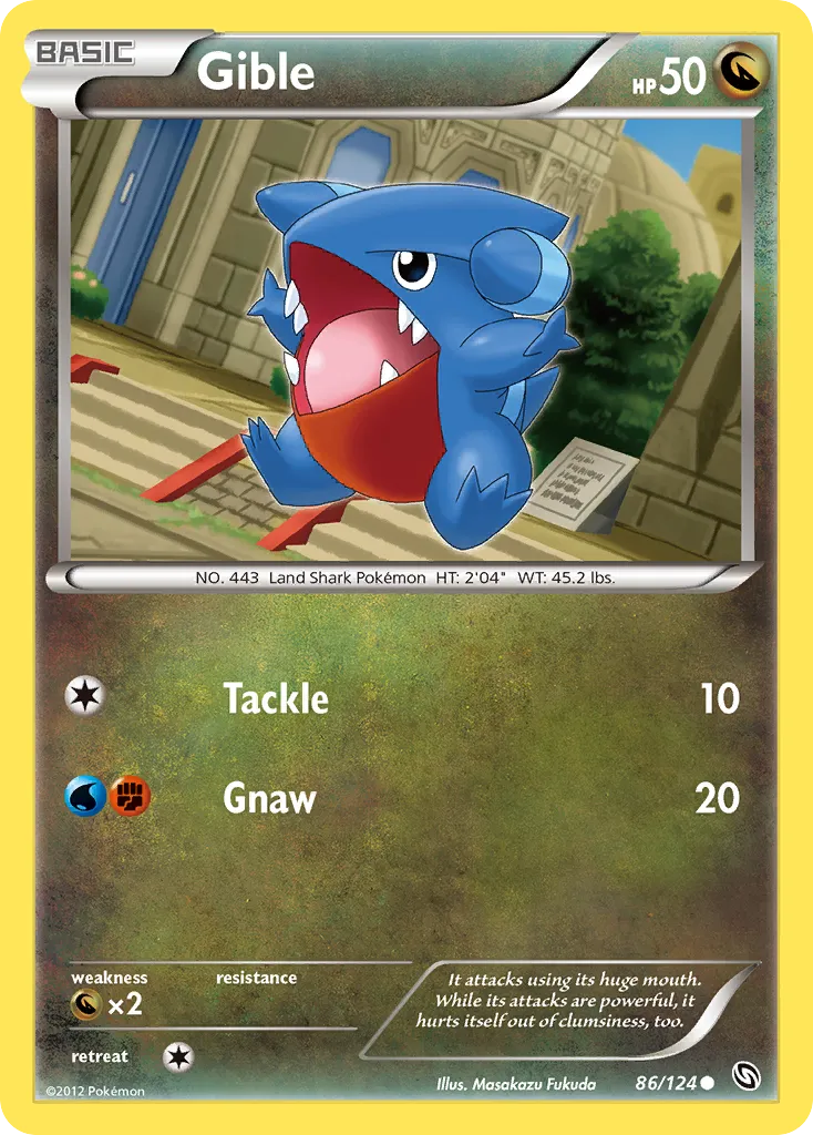 Gible #86, Dragons Exalted Reverse Foil
