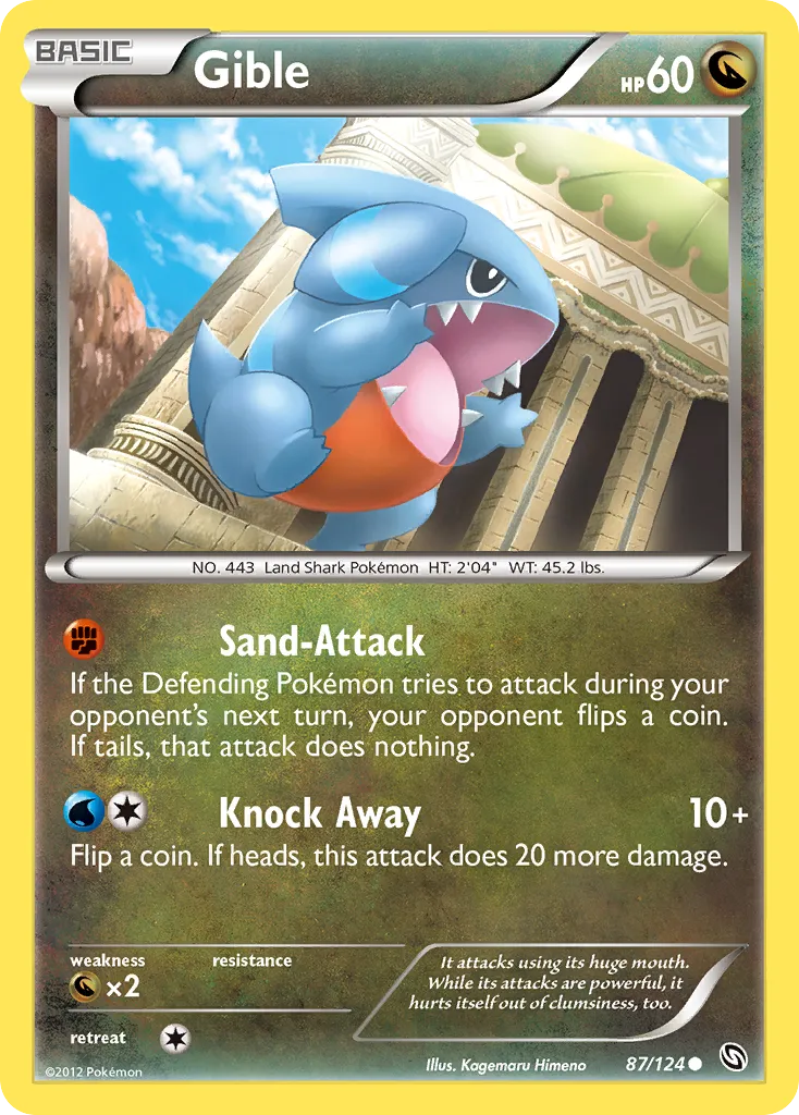 Gible #87, Dragons Exalted Reverse Foil