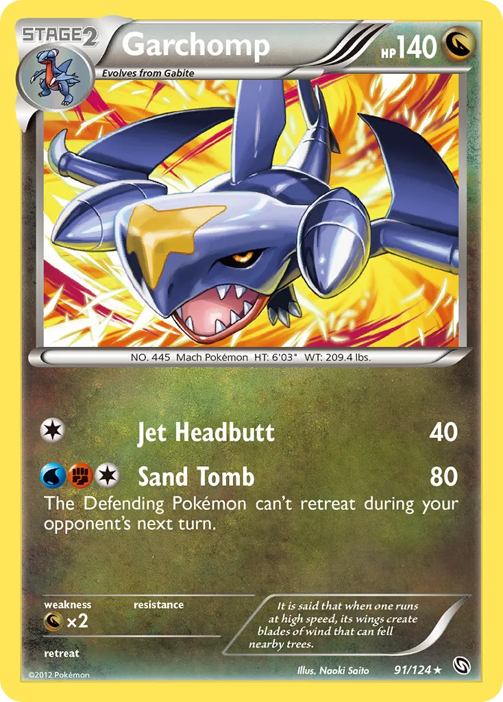 Garchomp #91, Dragons Exalted Reverse Foil