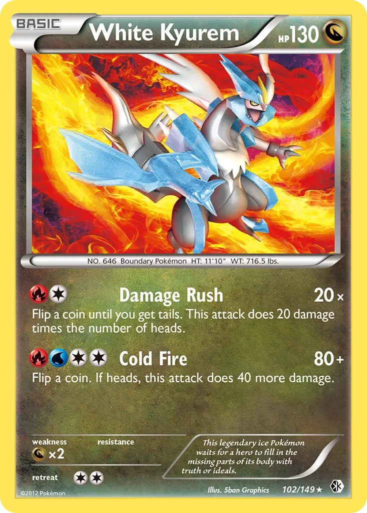 White Kyurem #102, Boundaries Crossed Cracked Ice