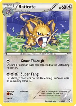 Raticate #105, Reverse Foil