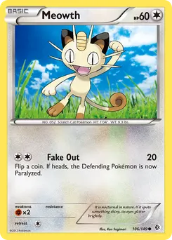 Meowth #106, Reverse Foil