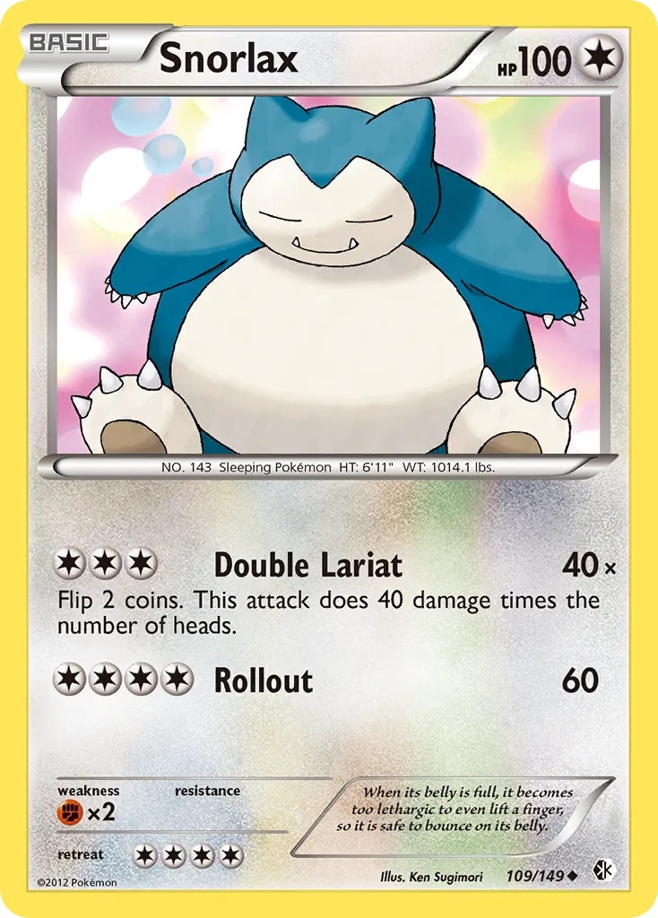 Snorlax #109, Boundaries Crossed Reverse Foil