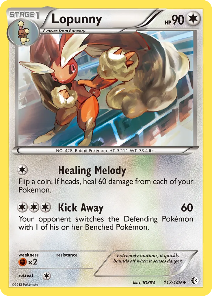 Lopunny #117, Boundaries Crossed Reverse Foil